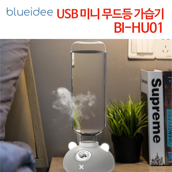블루아이디 USB 미니 무드등 생수병 가습기 BI-HU01
